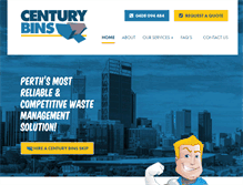 Tablet Screenshot of centurybins.com.au